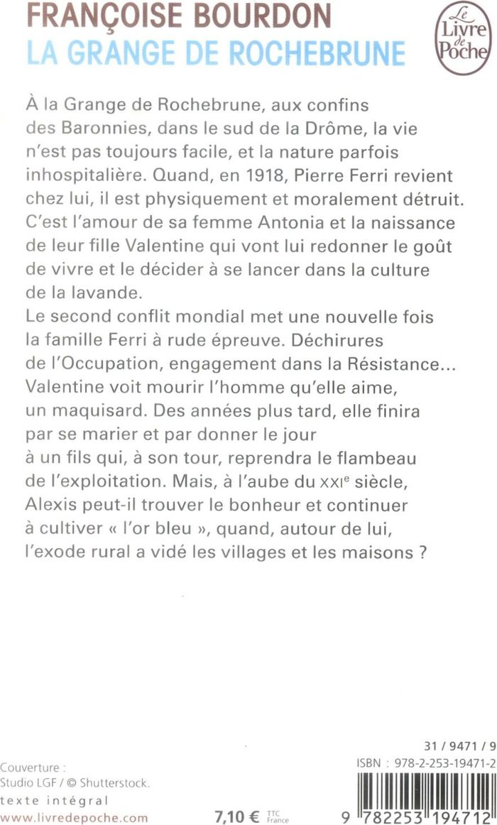 Quatrième de couverture de « La grange de Rochebrune : roman »