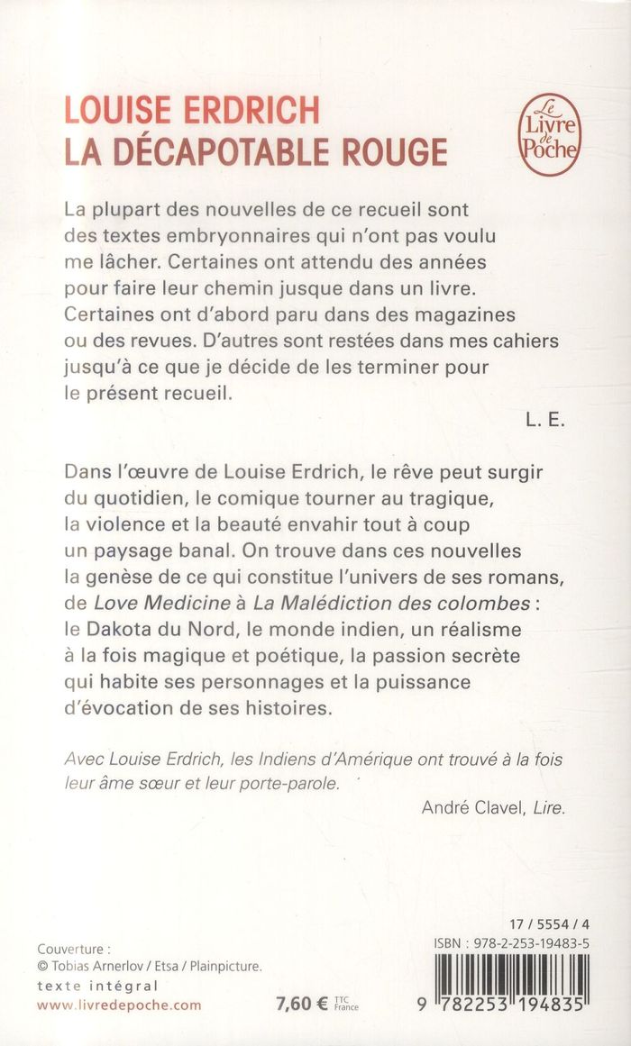 Quatrième de couverture de « La décapotable rouge »