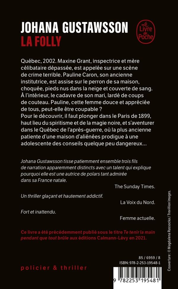Quatrième de couverture de « La folly : roman »