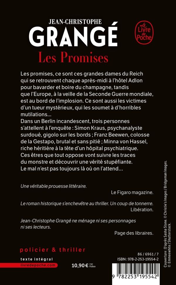 Quatrième de couverture de « LES PROMISES »