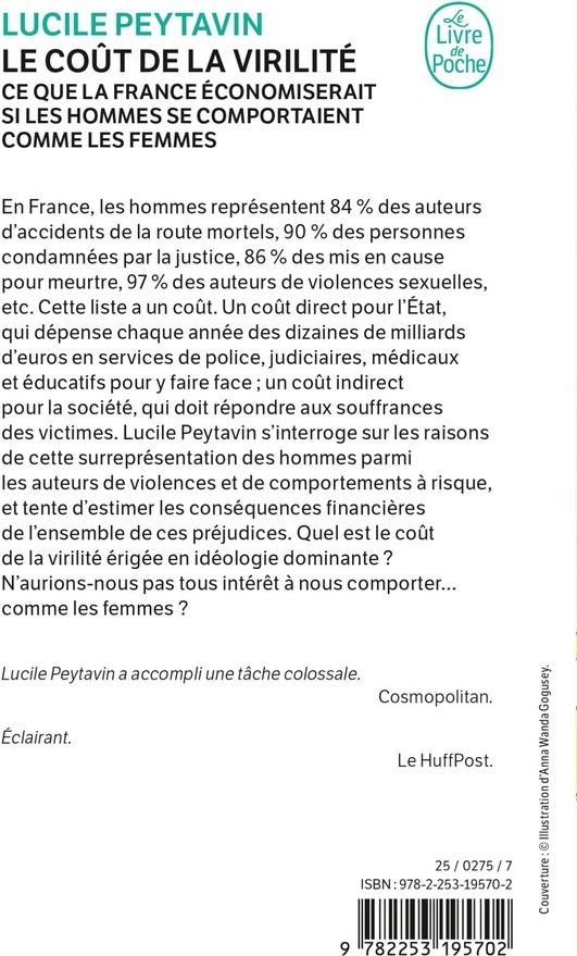 Quatrième de couverture de « LE COUT DE LA VIRILITE »