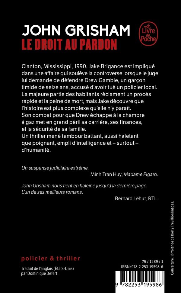 Quatrième de couverture de « Le droit au pardon »