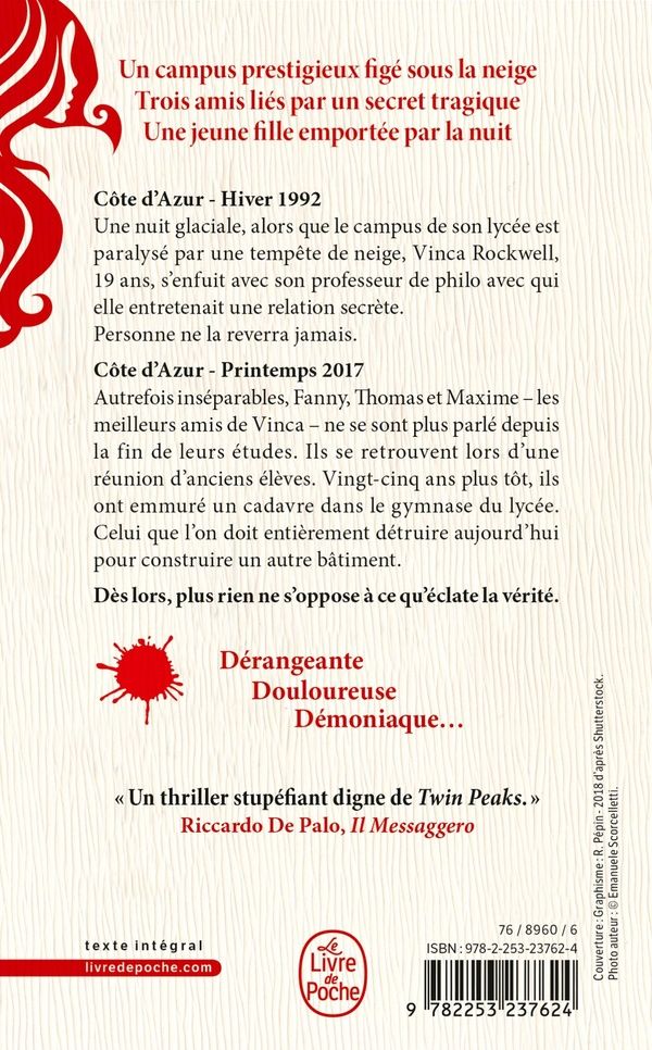 Quatrième de couverture de « La jeune fille et la nuit : roman »