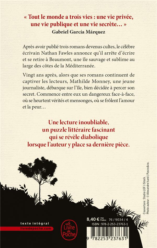 Quatrième de couverture de « La vie secrète des écrivains : roman »