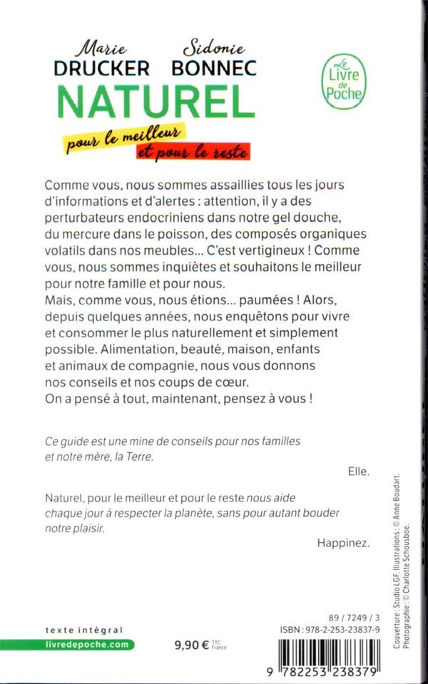 Quatrième de couverture de « Naturel pour le meilleur et pour le reste »