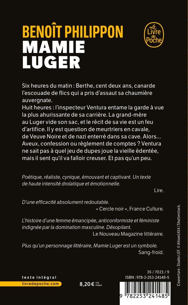 Quatrième de couverture de « MAMIE LUGER »