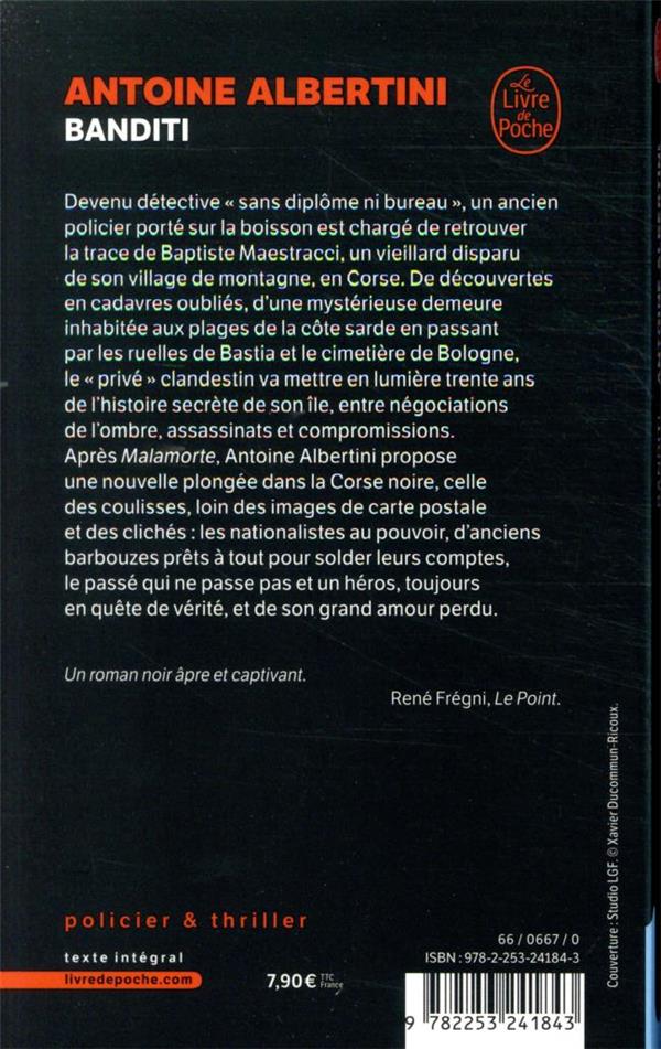 Quatrième de couverture de « BANDITI »