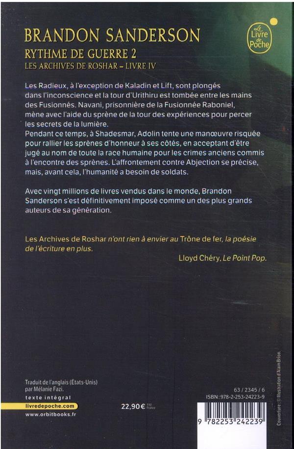 Quatrième de couverture de « Rythme de guerre »