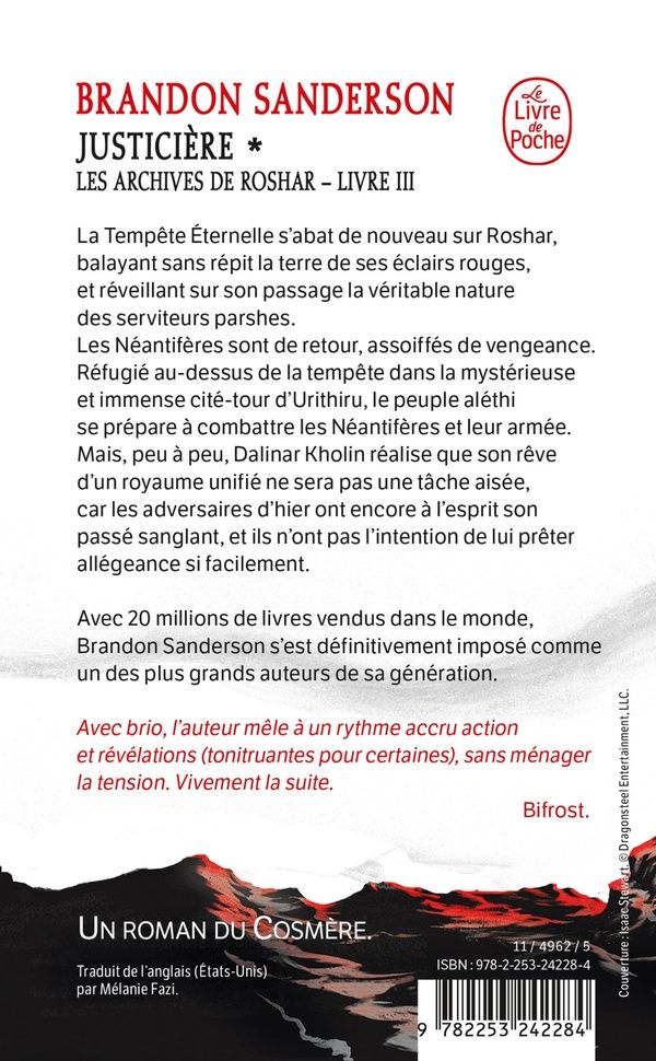 Quatrième de couverture de « Justicière »