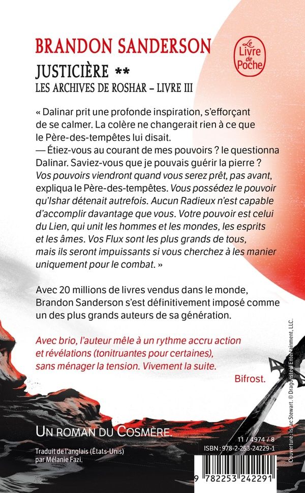 Quatrième de couverture de « Justicière »