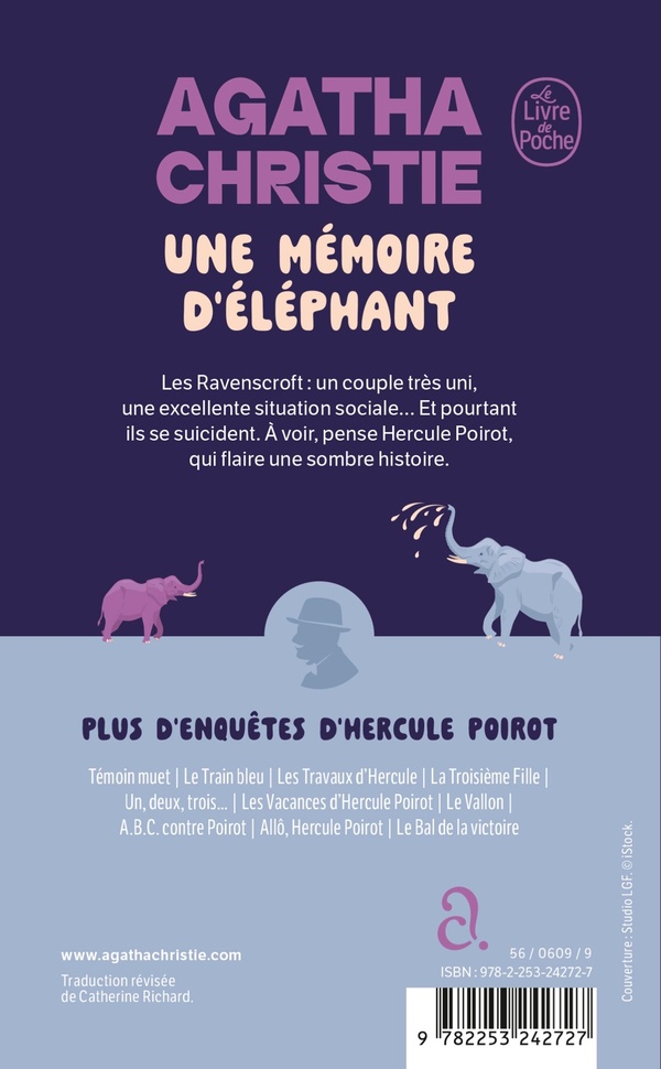 Quatrième de couverture de « UNE MEMOIRE D'ELEPHANT (NOUVELLE TRADUCTION REVISEE) »