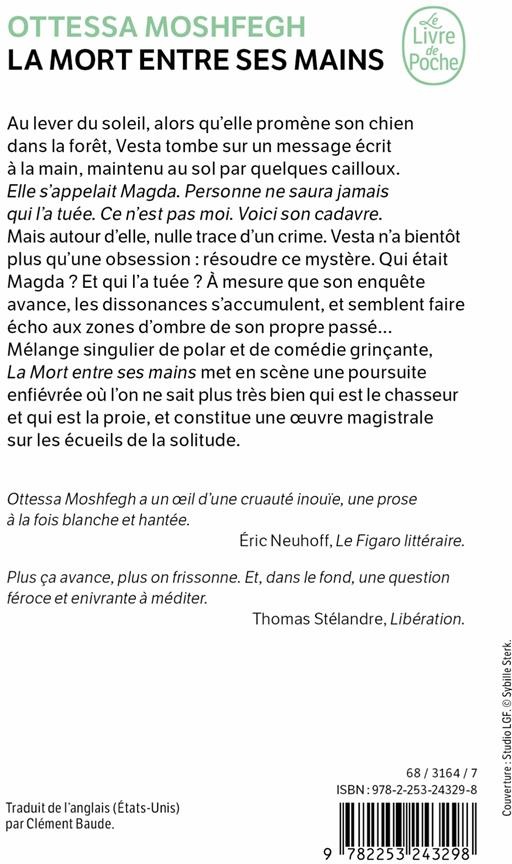 Quatrième de couverture de « La mort entre ses mains »