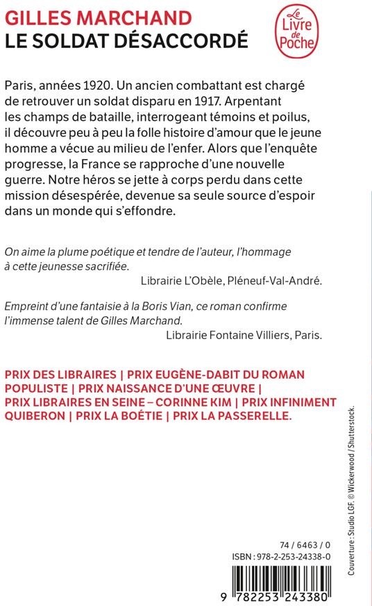 Quatrième de couverture de « Le soldat désaccordé »