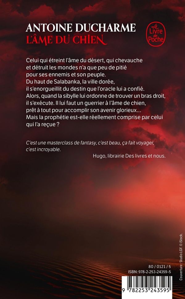 Quatrième de couverture de « L'âme du chien »
