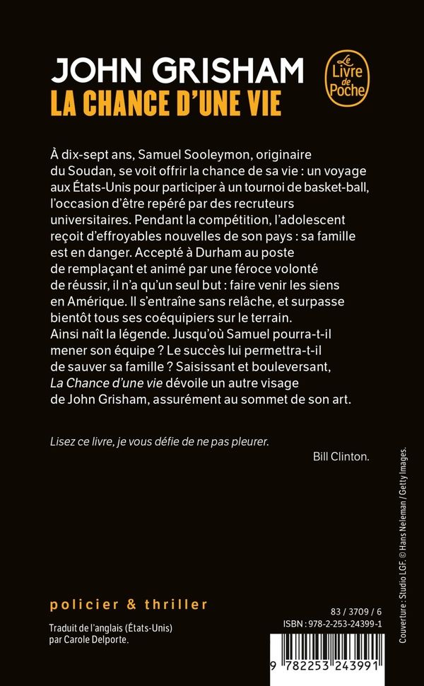 Quatrième de couverture de « La Chance d'une vie »