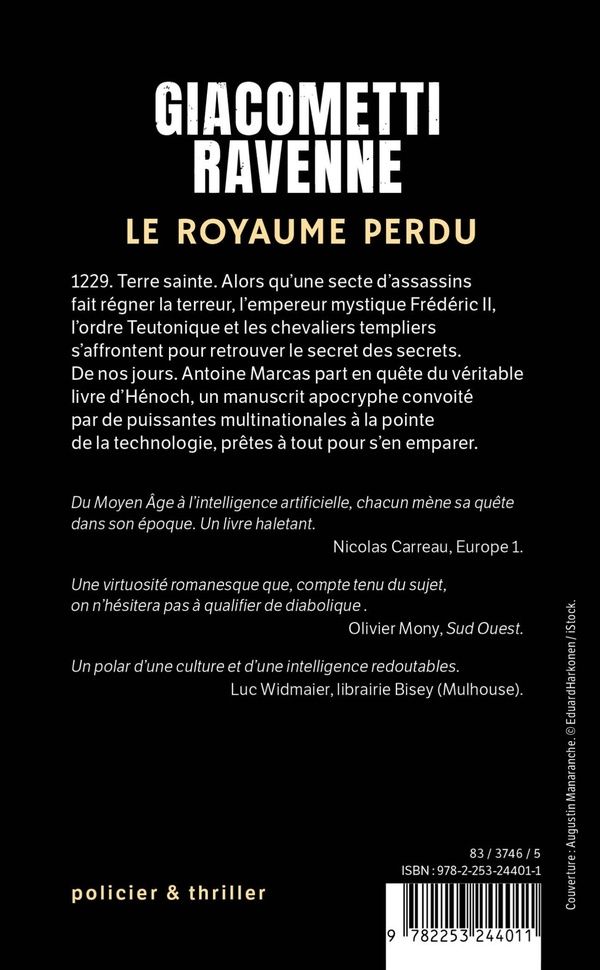 Quatrième de couverture de « LE ROYAUME PERDU »