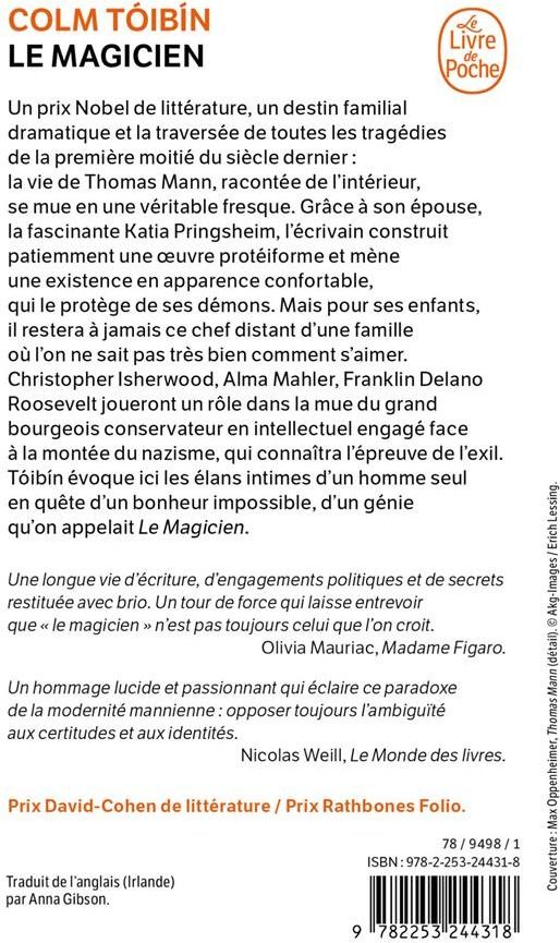 Quatrième de couverture de « LE MAGICIEN »