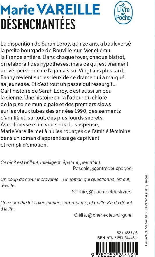 Quatrième de couverture de « DESENCHANTEES »