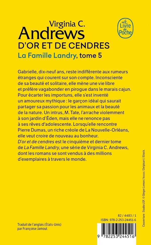 Quatrième de couverture de « D'Or et de Cendres »