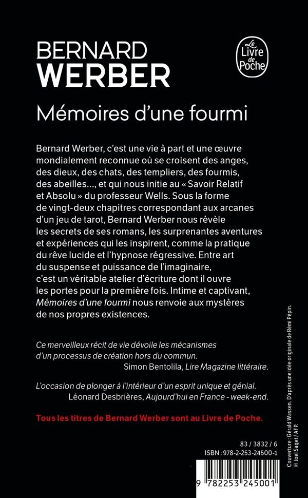 Quatrième de couverture de « Mémoires d'une fourmi »