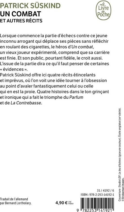 Quatrième de couverture de « Un combat : une nouvelle »