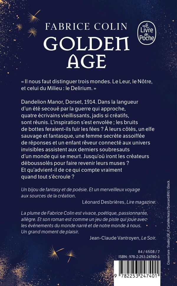 Quatrième de couverture de « Golden age »