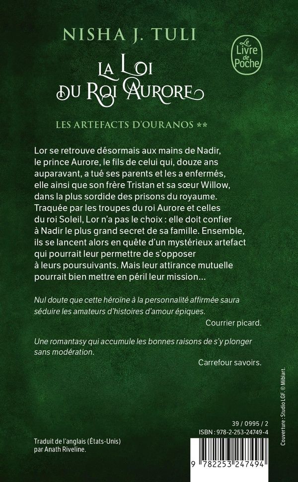 Quatrième de couverture de « La loi du roi Aurore »