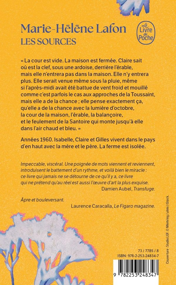 Quatrième de couverture de « Les sources : roman »