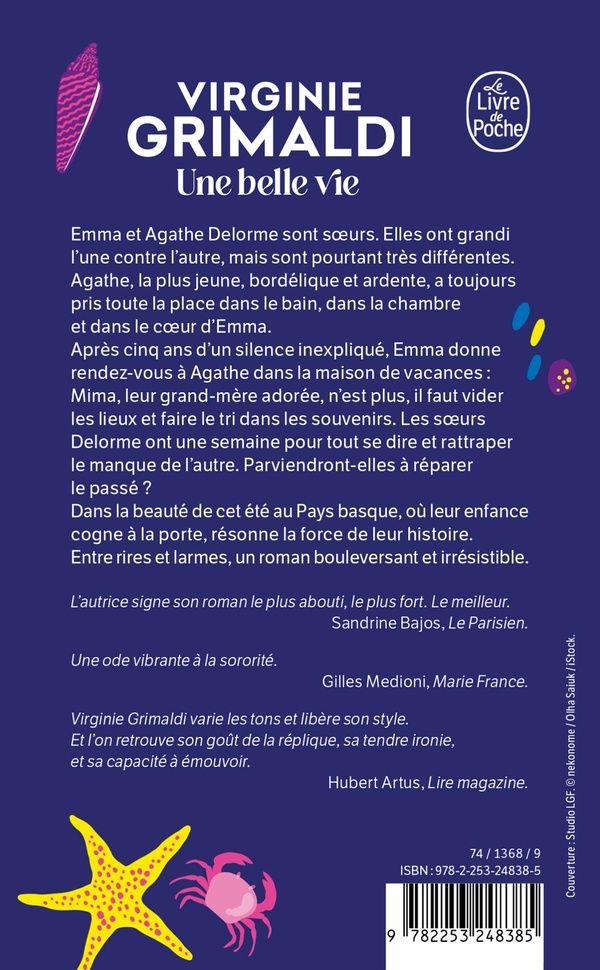 Quatrième de couverture de « UNE BELLE VIE »
