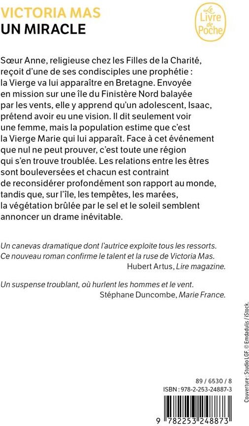 Quatrième de couverture de « Un miracle : roman »