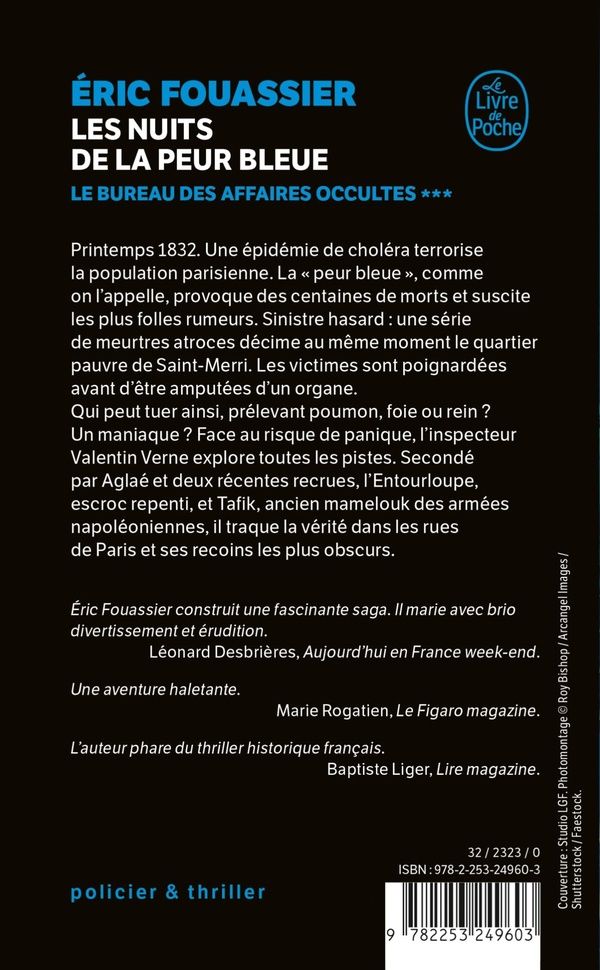 Quatrième de couverture de « LES NUITS DE LA PEUR BLEUE (LE BUREAU DES AFFAIRES OCCULTES, TOME 3) »