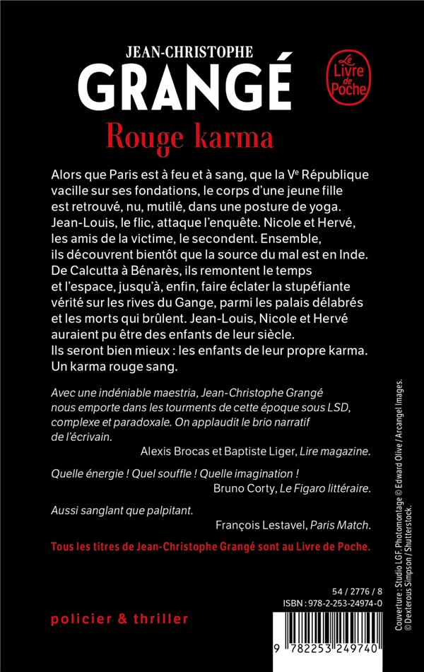 Quatrième de couverture de « ROUGE KARMA »