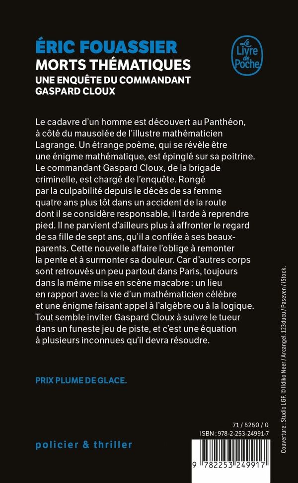Quatrième de couverture de « MORTS THEMATIQUES (UNE ENQUETE DU COMMANDANT GASPARD CLOUX, TOME 1) »