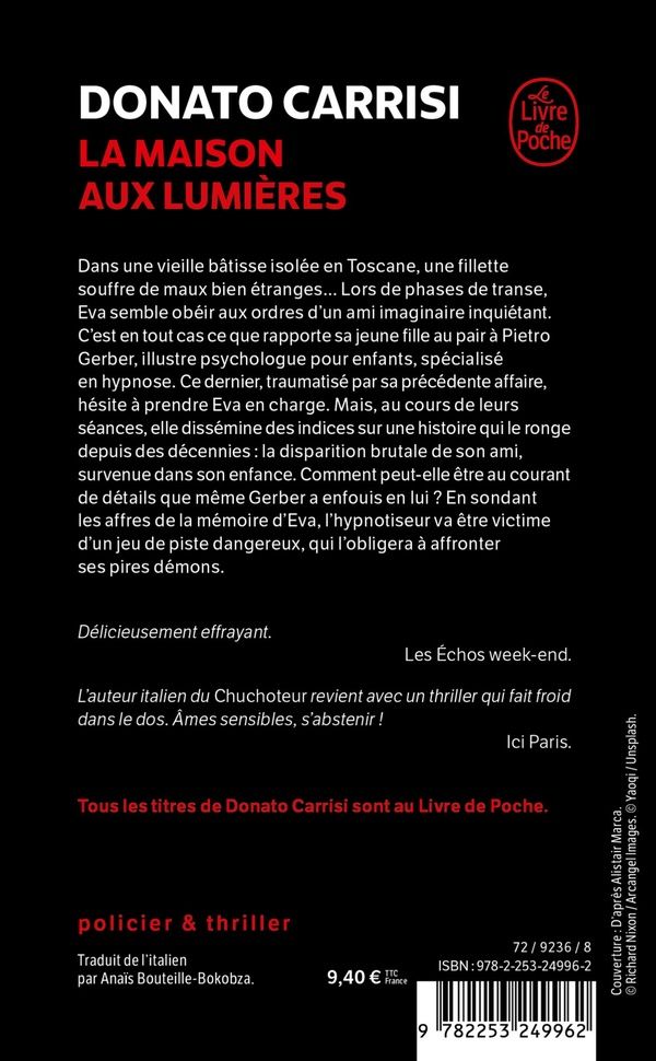 Quatrième de couverture de « La maison aux lumières »