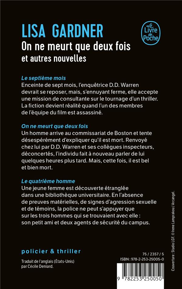 Quatrième de couverture de « ON NE MEURT QUE DEUX FOIS - ET AUTRES NOUVELLES »