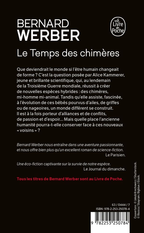 Quatrième de couverture de « Le temps des chimères : roman »