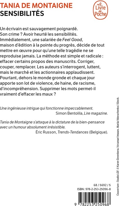 Quatrième de couverture de « Sensibilités »