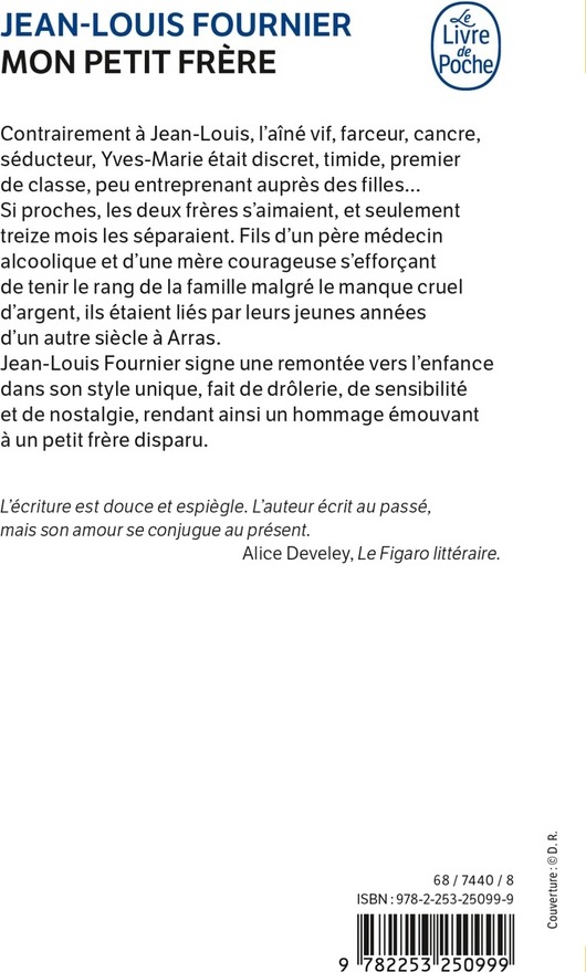 Quatrième de couverture de « Mon petit frère »