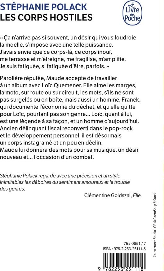 Quatrième de couverture de « Les corps hostiles : roman »