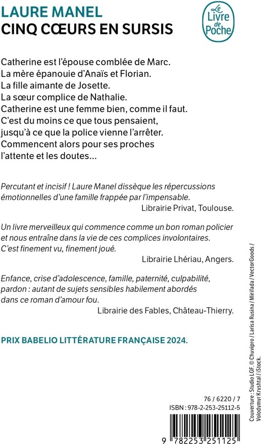 Quatrième de couverture de « Cinq coeurs en sursis : roman »