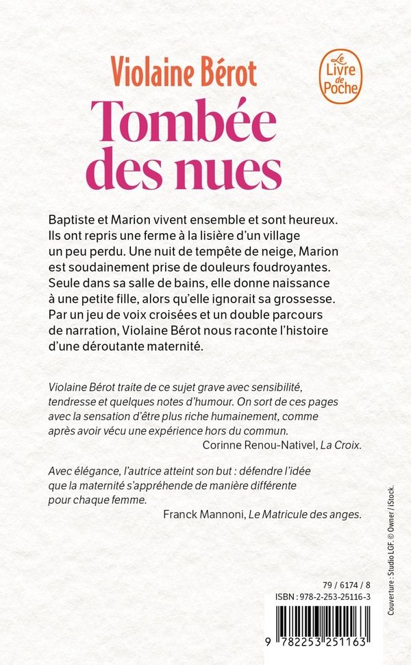 Quatrième de couverture de « Tombée des nues »