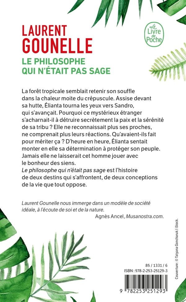 Quatrième de couverture de « LE PHILOSOPHE QUI N'ETAIT PAS SAGE »