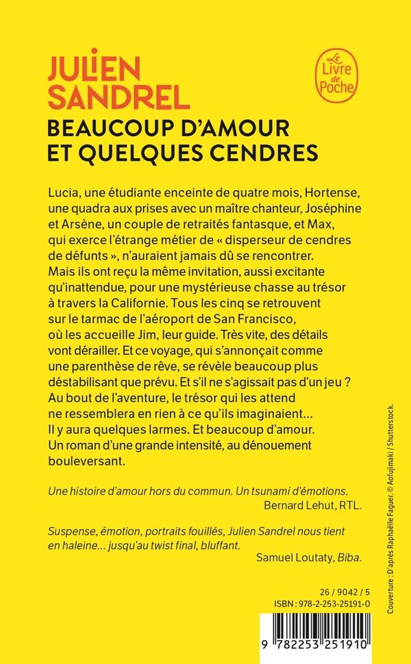 Quatrième de couverture de « Beaucoup d'amour et quelques cendres : roman »