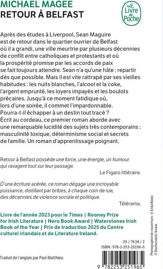 Quatrième de couverture de « Retour à Belfast »