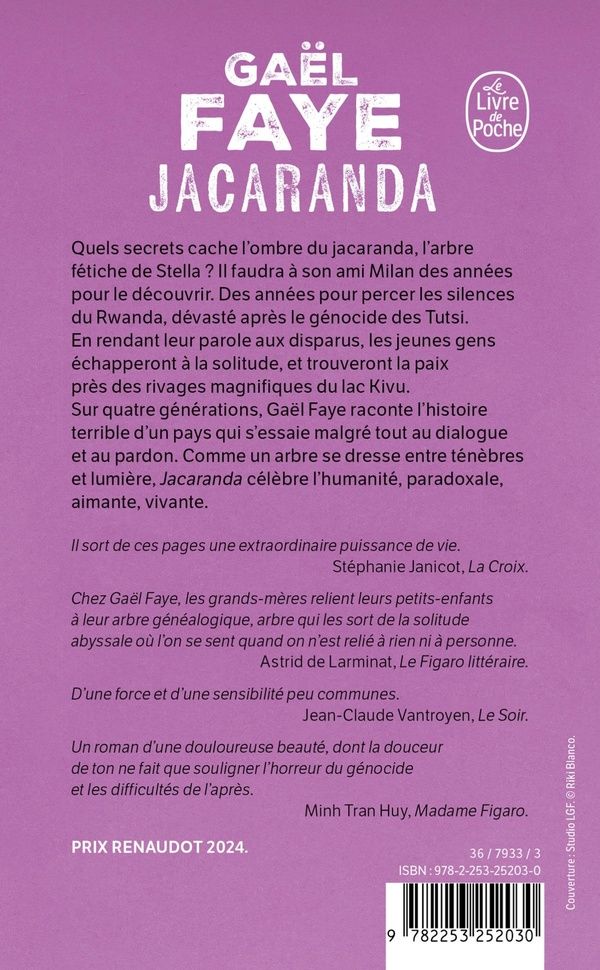 Quatrième de couverture de « JACARANDA »