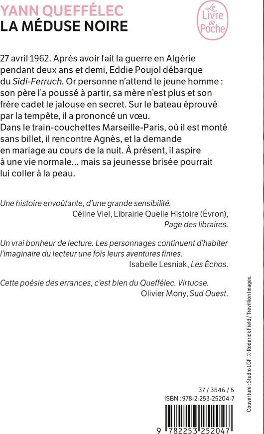 Quatrième de couverture de « La méduse noire »