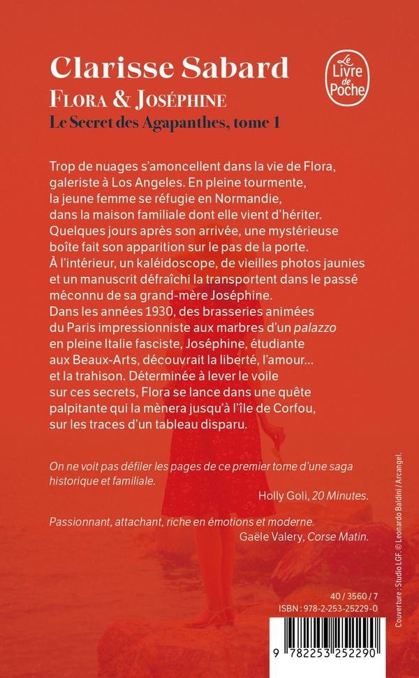 Quatrième de couverture de « FLORA ET JOSEPHINE (LE SECRET DES AGAPANTHES, TOME 1) »