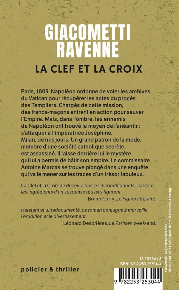 Quatrième de couverture de « LA CLEF ET LA CROIX »