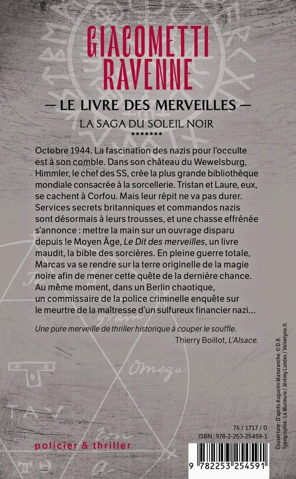 Quatrième de couverture de « LE LIVRE DES MERVEILLES »