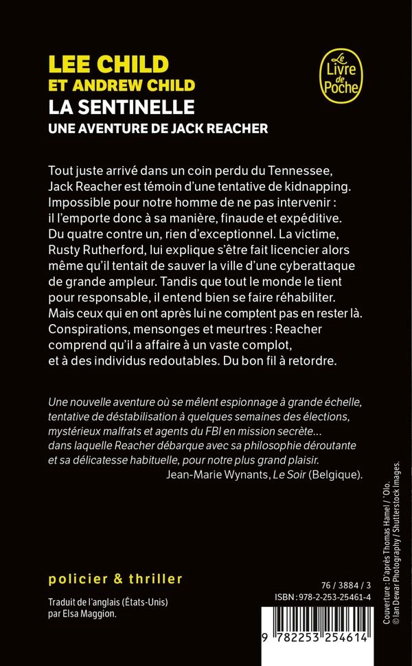Quatrième de couverture de « La sentinelle »